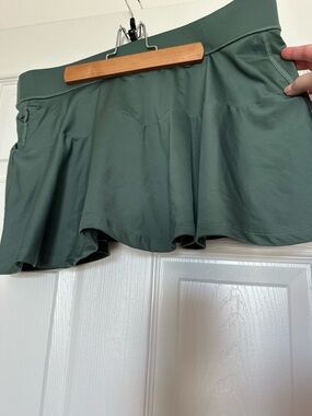 Victoria Sport Women's Olive Green Active Skort with Flared Hem